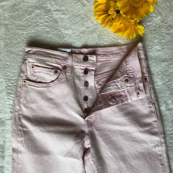 Levi’s 501 Stretch Skinny Pink Jeans - Picture 4 of 8